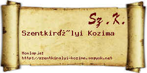 Szentkirályi Kozima névjegykártya